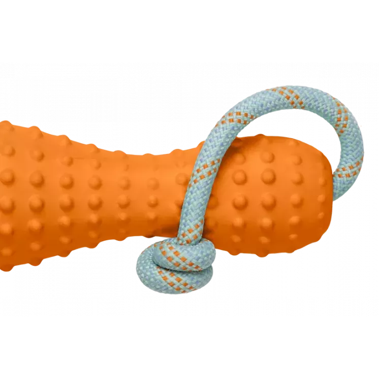 Jouet à lancer en caoutchouc Gourdo™ Campfire Orange