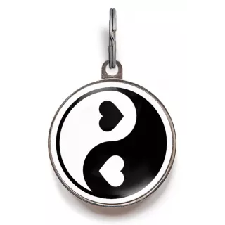 Médaille intelligente pour animaux de compagnie "HEART YING & YANG"