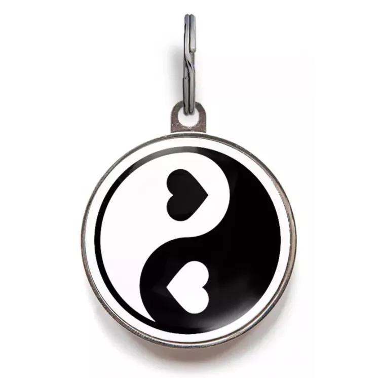 Médaille intelligente pour animaux de compagnie "HEART YING & YANG"